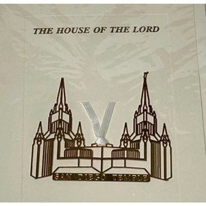 The House Of The Lord San Diego Temple Christmas Tree Ornament Gold Holiday